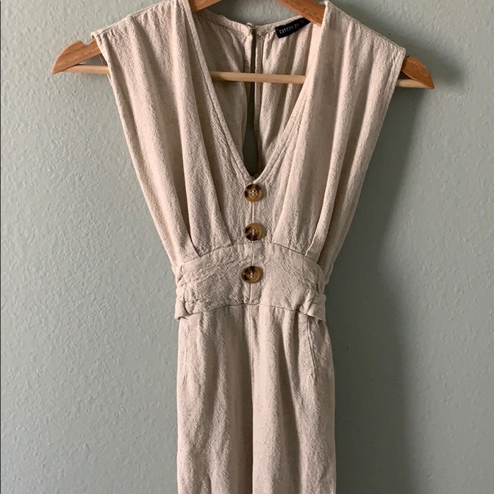 Cream Jumpsuit